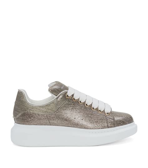 alexander mcqueen metallic oversized sneakers.